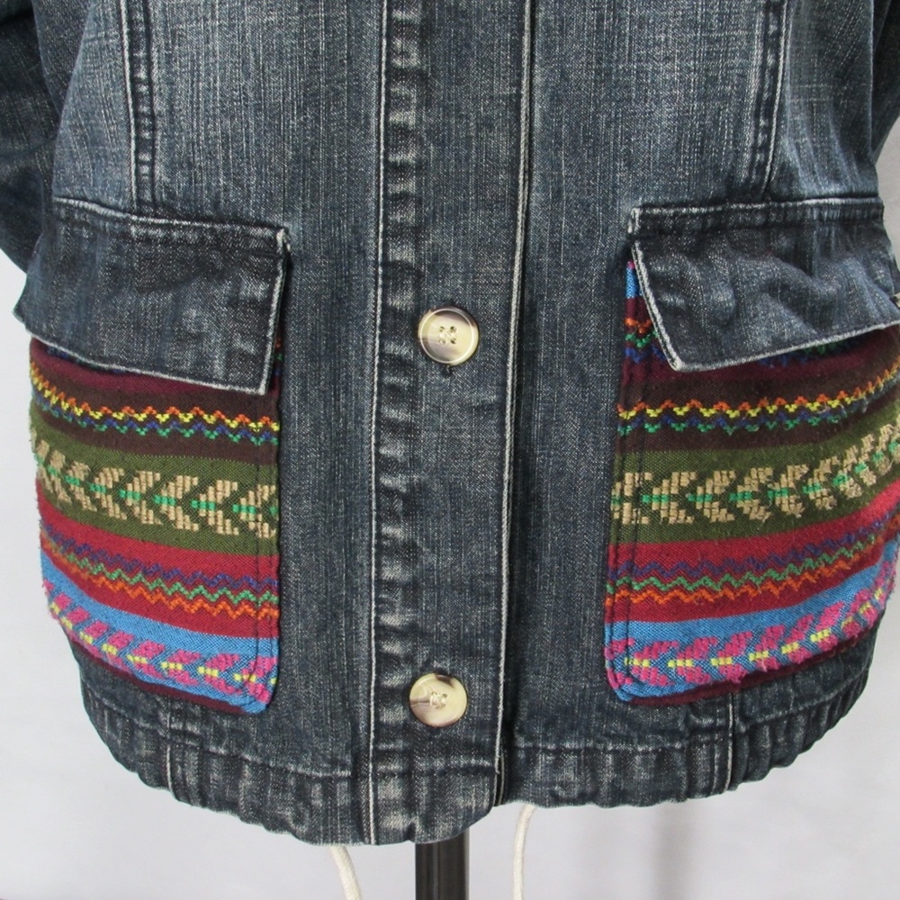 Element Skateboards Button Down Boho Denim Jacket… - image 3
